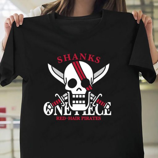 One Piece Anime Shanks Red Haired Pirates Shirt