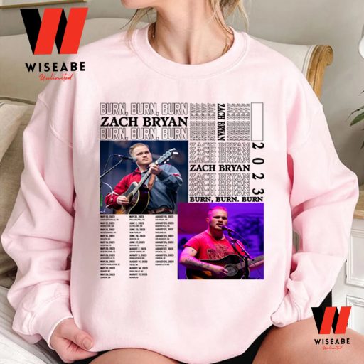 Western Music Zach Bryan Burn Burn Burn Tour Tracklist Sweatshirt