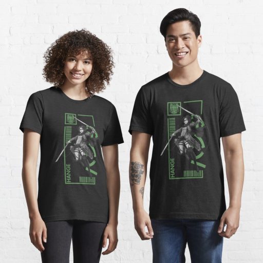 Hange Zoe Attack On Titan Typography 3 Essential T-Shirt, Attack On Titan Vintage Shirt