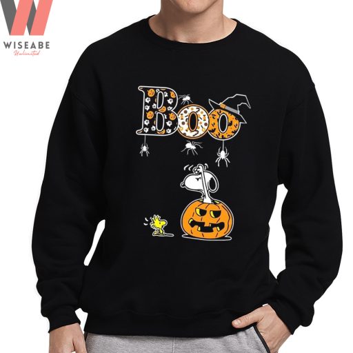 Cheap Peanuts Boo Witch Pattern Snoopy Halloween Sweatshirt