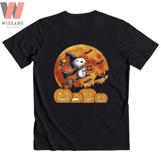 Unique Snoopy Witch And Pumpkin Peanuts Halloween Shirt