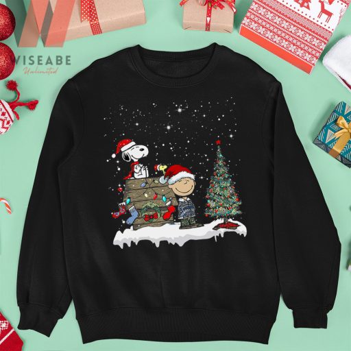 Funny Snoopy Charlie Brown And Woodstock Happy Christmas Peanuts Christmas Sweatshirt