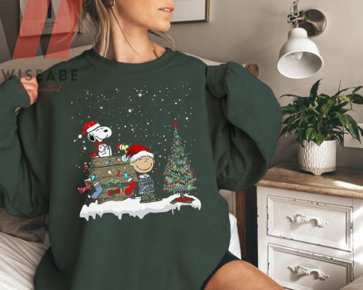 Funny Snoopy Charlie Brown And Woodstock Happy Christmas Peanuts Christmas Sweatshirt