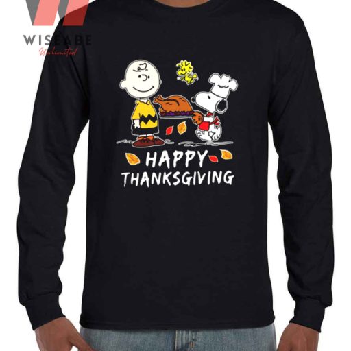 Cheap Snoopy Charlie Brown And Woodstock Happy Thanksgiving Peanuts Thanksgiving Shirt