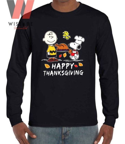 Cheap Snoopy Charlie Brown And Woodstock Happy Thanksgiving Peanuts Thanksgiving Shirt