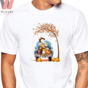  Cute Snoopy On Truck Happy Fall Peanuts Thanksgiving Shirt