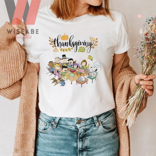 Cute Thanksgiving Dinner With Peanuts Thanksgiving T Shirt