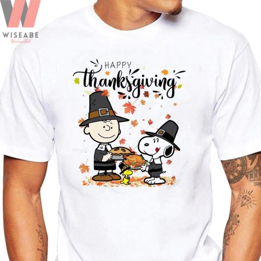 Cheap Autumn Thanksgiving With Snoopy Charlie Brown And Woodstock Peanuts Thanksgiving Shirt