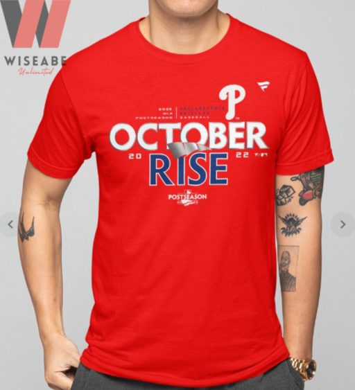 Cheap MLB Baseball Team Philadelphia Phillies October Rise T Shirt