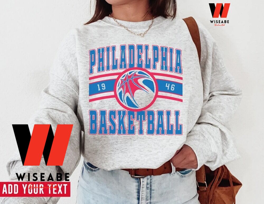 Vintage Retro Philly Basketball Jersey Hoodie | Philadelphia 76ers Sixers Inspired | phillygoat S