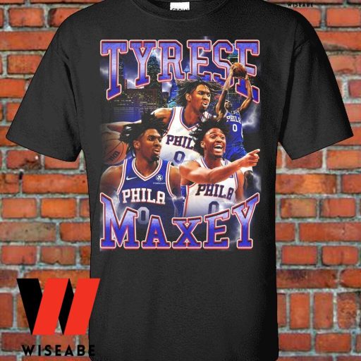 Cheap NBA Basketball Philadelphia 76ers Tyrese Maxey T Shirt