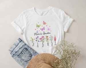 Custom Kid's Name Mimi's Garden Mother T Shirt, Personalized Mom Shirts