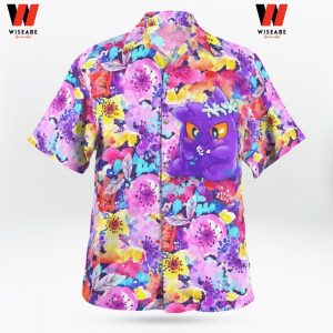 Cheap Gengar Playing With Flowers Pokemon Hawaiian Shirt, Gengar Hawaiian Shirt