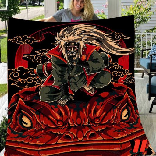 Unique Jiraiya With Frog Gamabunta Anime Naruto Blanket, Gifts For Naruto Fans