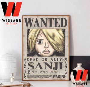 Funny Sanji Enies Lobby Arc One Piece Bounty Poster