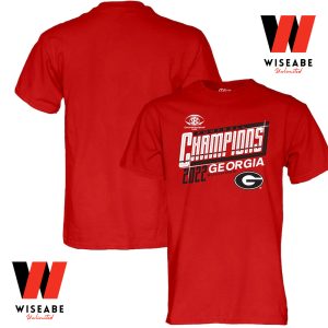 Red Georgia Bulldogs Football 2022 Sec Championship T Shirt