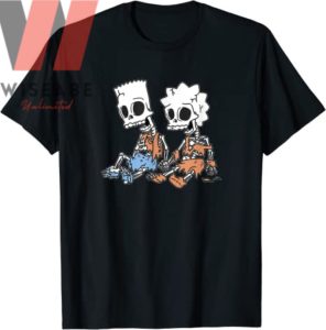 Unique Halloween Simpsons Skeleton T Shirt