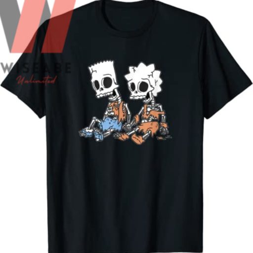 Unique Halloween Simpsons Skeleton T Shirt