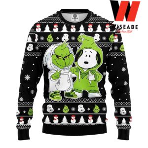 Cheap Dr Sessus Grinch Peanuts Snoopy Black Christmas Sweater