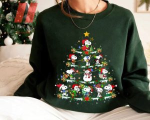 Vintage Snoopy Dog Christmas Tree Snoopy Christmas Sweatshirt