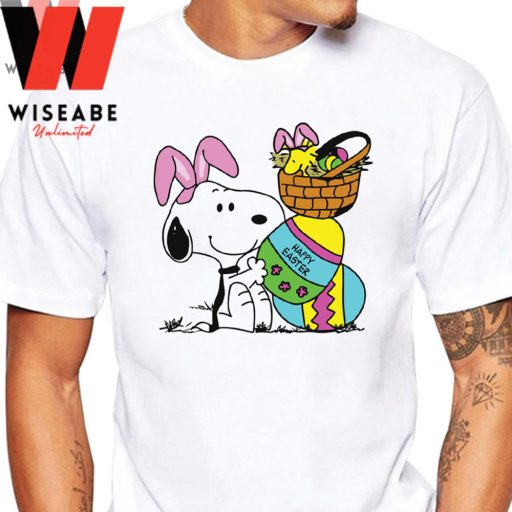 Snoopy And Woodstock Play Eggs Womens Easter Shirt