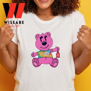 Joe Burrow wears Sorry in Advance's pink bear shirt with pink