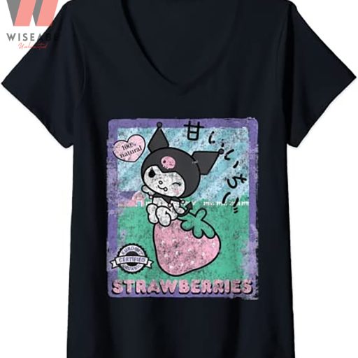 Cheap Black Kuromi Strawberry Shirt