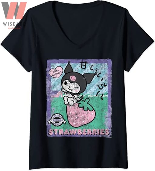 Cheap Black Kuromi Strawberry Shirt