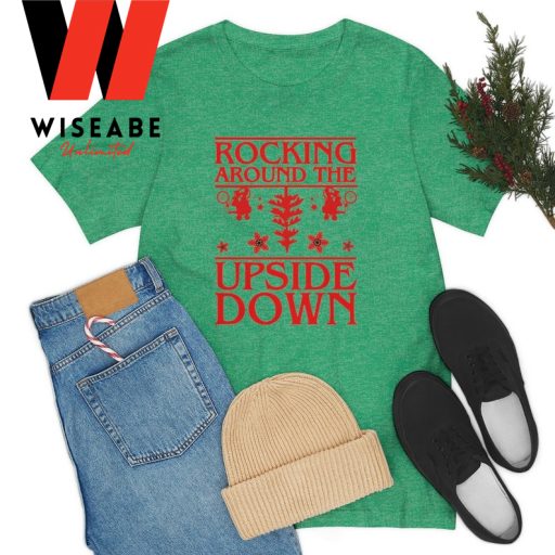 Rocking Around The Upside Down Stranger Things T Shirt, Stranger Things Christmas Gifts