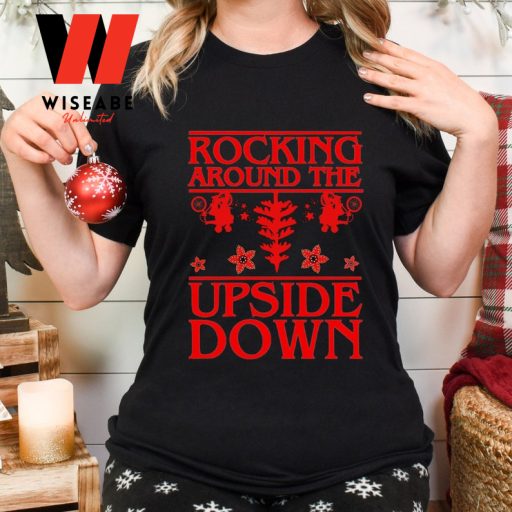 Rocking Around The Upside Down Stranger Things T Shirt, Stranger Things Christmas Gifts