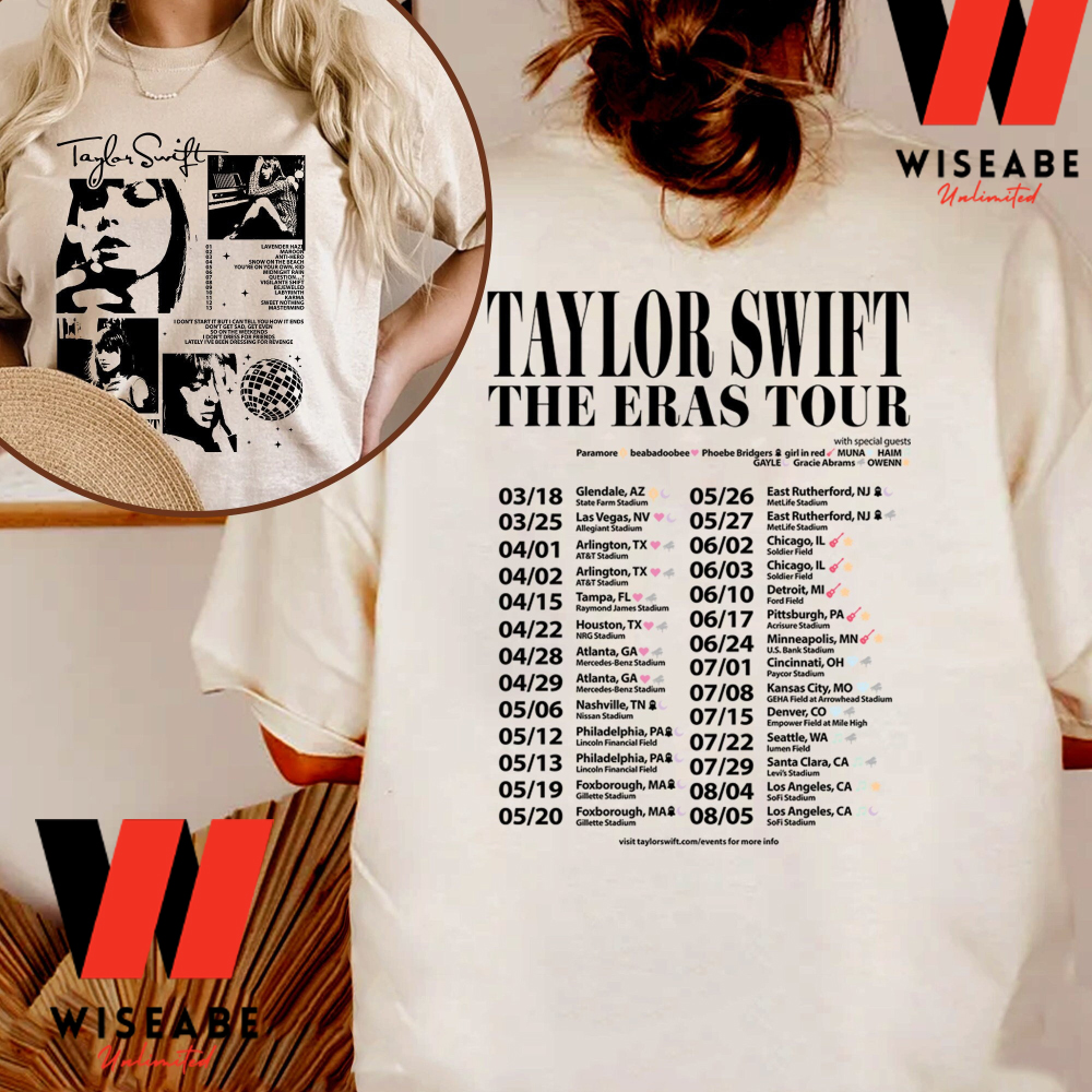 Music Tour 2023 Taylor Swift Eras Shirt, Taylor Swift Merchandise - Wiseabe  Apparels
