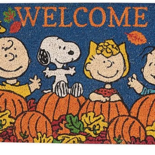 Cute Peanuts Characters Welcome Fall Doormat