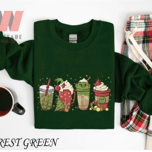 Vintage Grinch Latte Coffee Grinch Christmas Sweatshirt