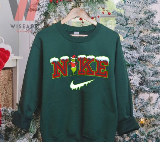Snow Nike Logo Santa Grinch Christmas Sweatshirt