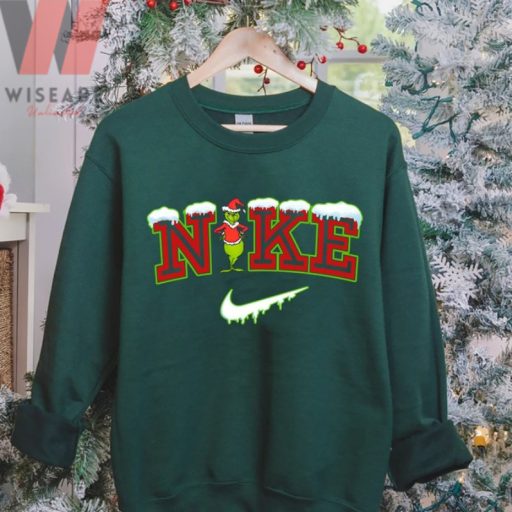 Snow Nike Logo Santa Grinch Christmas Sweatshirt