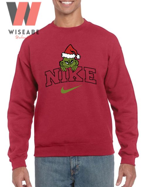 Cheap Merry Christmas Nike Logo The Grinch Sweatshirt