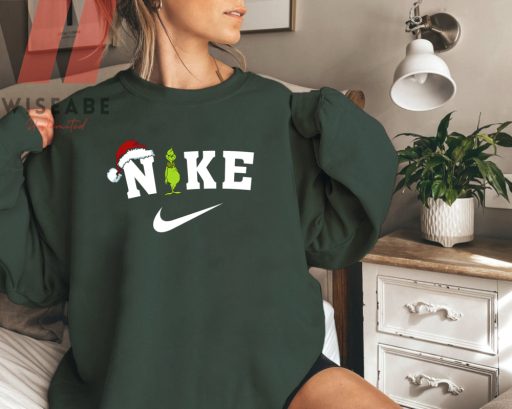Unique Grinch Christmas Hat Nike Logo The Grinch Sweatshirt
