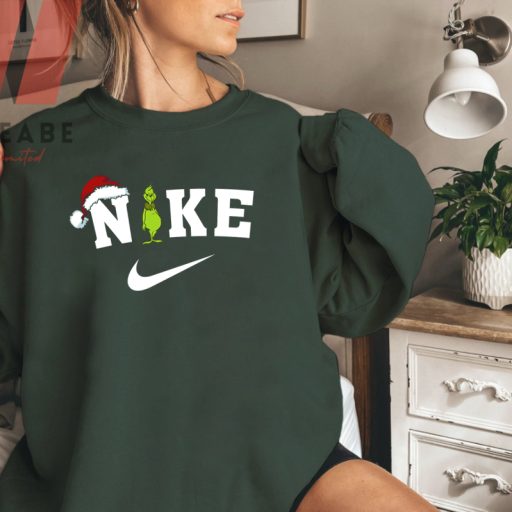 Unique Grinch Christmas Hat Nike Logo The Grinch Sweatshirt