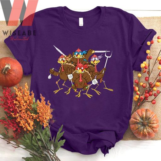 Funny Family Thanksgiving Ninja Turkeys T Shirt