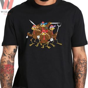 Funny Family Thanksgiving Ninja Turkeys T Shirt