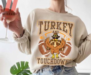 Retro Turkey And Touchdowns Baseball Turkey Sweatshirt