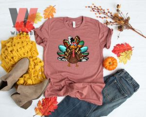 Cute Fall Thanksgiving Vinyl Turkey T Shirt