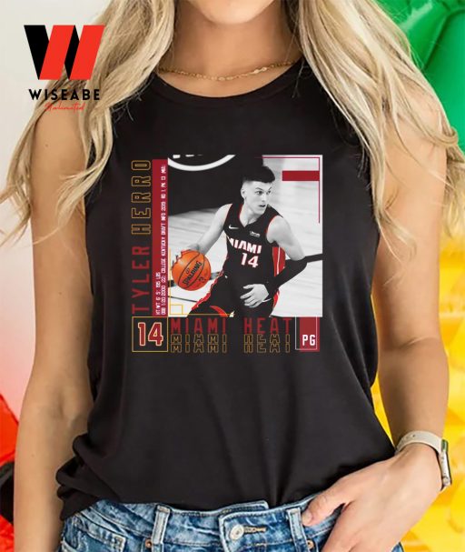 Cheap NBA Miami Heat Number 14 Tyler Herro Graphic Tee