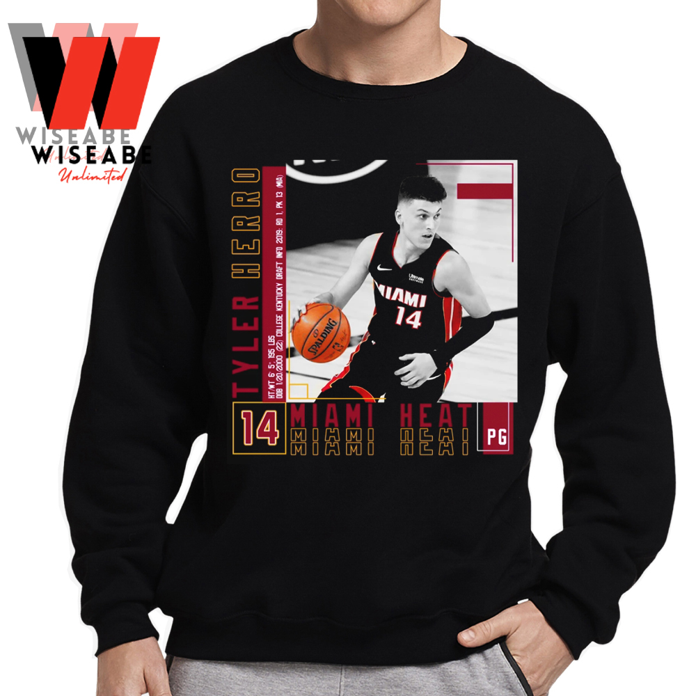 Cheap NBA Miami Heat Number 14 Tyler Herro T Shirt - Wiseabe Apparels