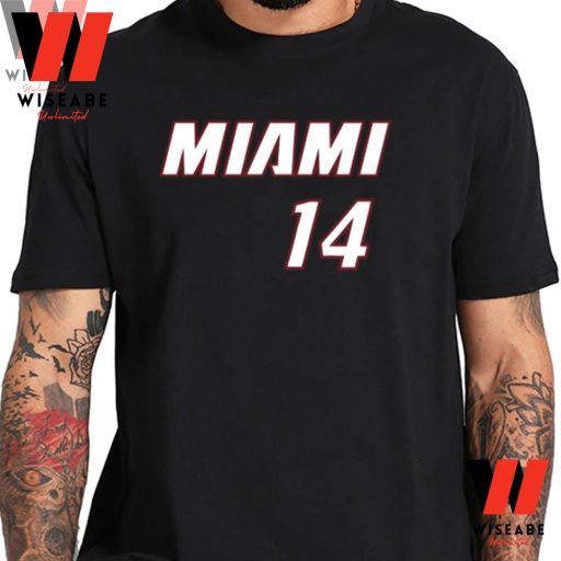 Cheap NBA Miami Heat Number 14 Tyler Herro T Shirt