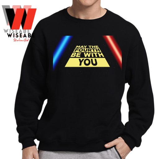 Vintage Light Saber  Star Wars May The 4th Be With You T Shirt, Star Wars Merchandise For Adults