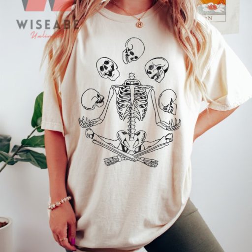 Vintage Five Skull Skeleton Shirt, Halloween shirt