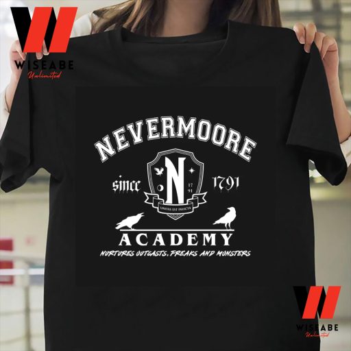 Black Nevermore Academy Wednesday Addams T Shirt