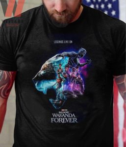 Cheap Marvel Movie Legend Live On Black Panther Wakanda Forever T Shirt 