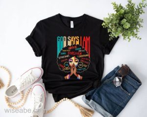 African American Womens God Says I Am Unique Chosen Forgive Black History Month T Shirt